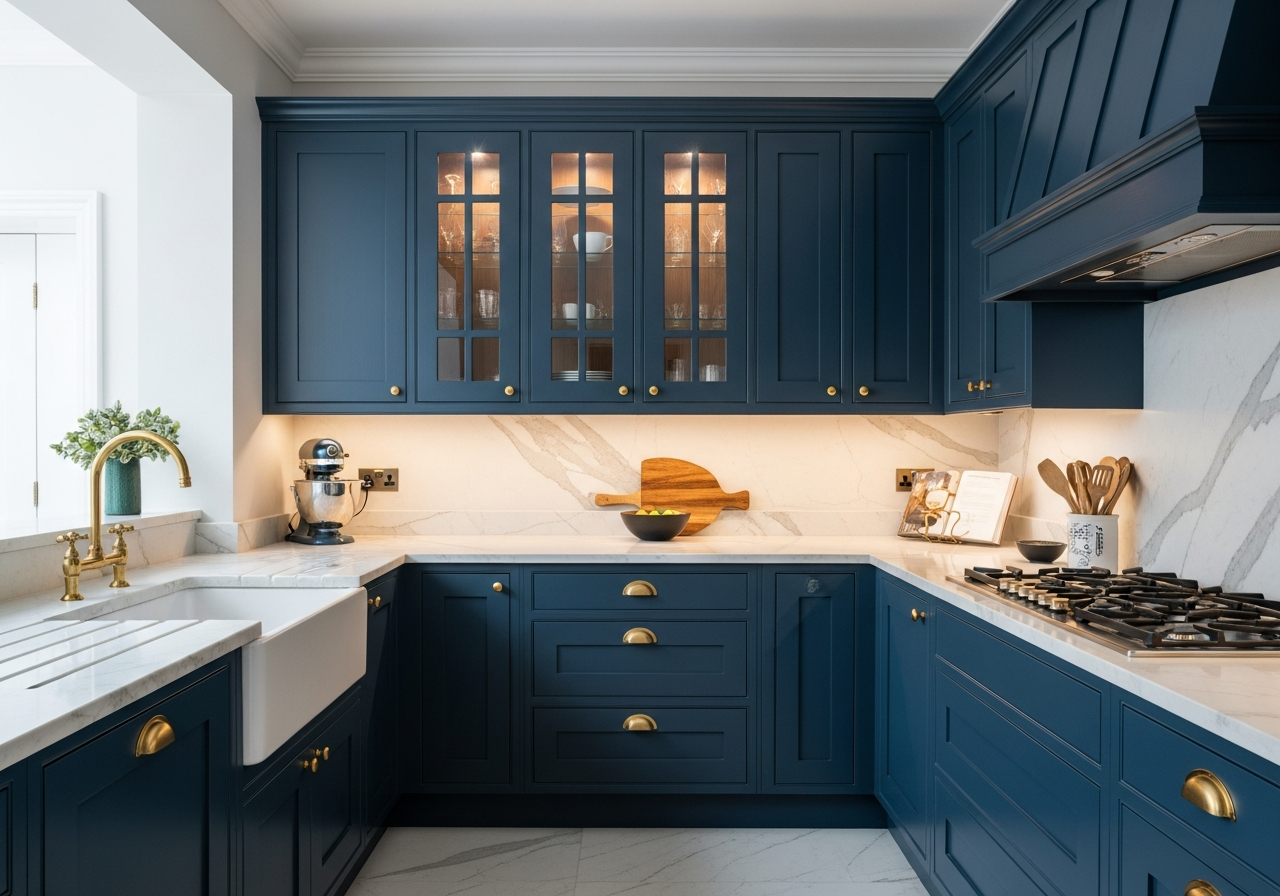 Navy Shaker Kitchen